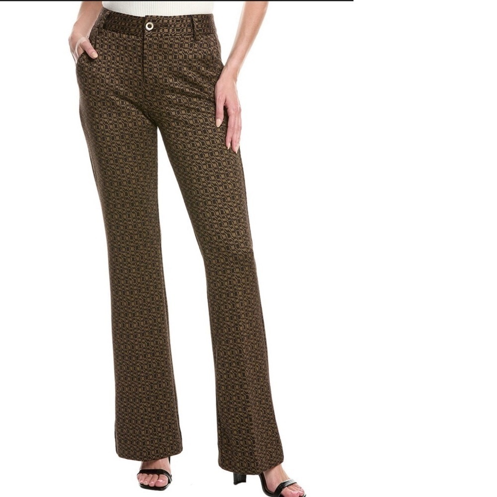 Cabi 4505 Director Trouser Slacks Brown Gold Print Office